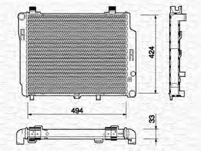 MAGNETI MARELLI 350213714000 -  Радиатор, охлаждение двигателя